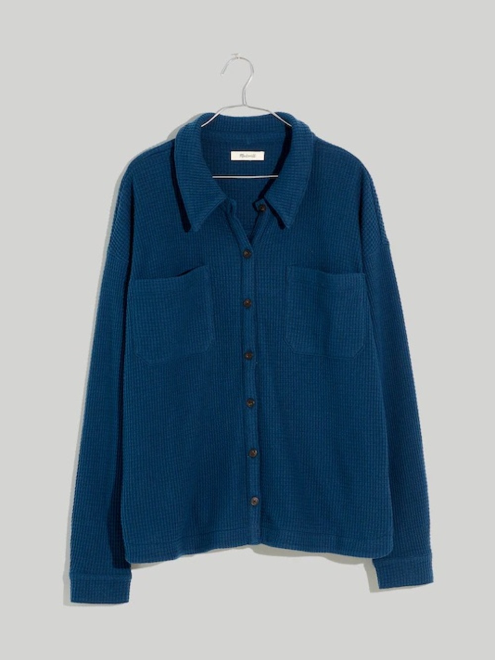 Madewell Waffle Knit Button-Up Shirt Jacket